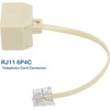 KEWAYO 2PCS Telephone Splitter, RJ11 Male to Female Two Way