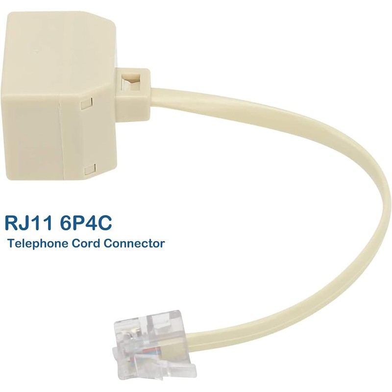 KEWAYO 2PCS Telephone Splitter, RJ11 Male to Female Two Way