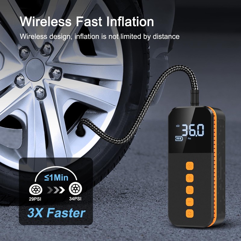 Newest Ankilo Tyre Inflators Portable Air Compressors, Wheel Tire Air