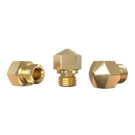 Lufix MK10 Nozzle Brass 0.2 to 1.0 mm for 1.75 and 3.00 mm 3D Printer Filament, Pack of 3, Nozzle MK10 Hotend and Extruder Replacement Parts, Premium 3D Printer Accessories (0.3 mm)