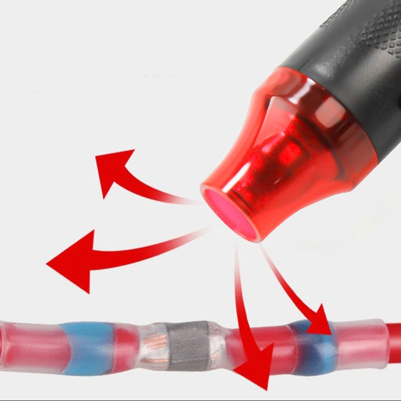 Mini Handheld Heat Gun Black Fast Heating Stainless Steel Outlet