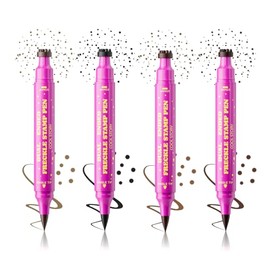 CAKAILA 2-in-1 Dual Ended Freckle Stamp Eyeliner Pen,Natural Lifelike Freckle Makeup Pen,Waterproof Fake Freckles Stain Marker,Freckle Pencil Face Decoration (Brown)