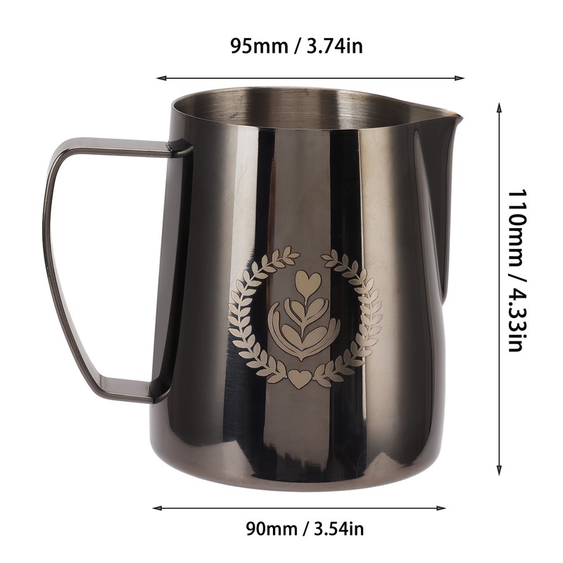 Frothing Pitcher 304 Stainless Steel Pull Flower Cup Coffee Milk
