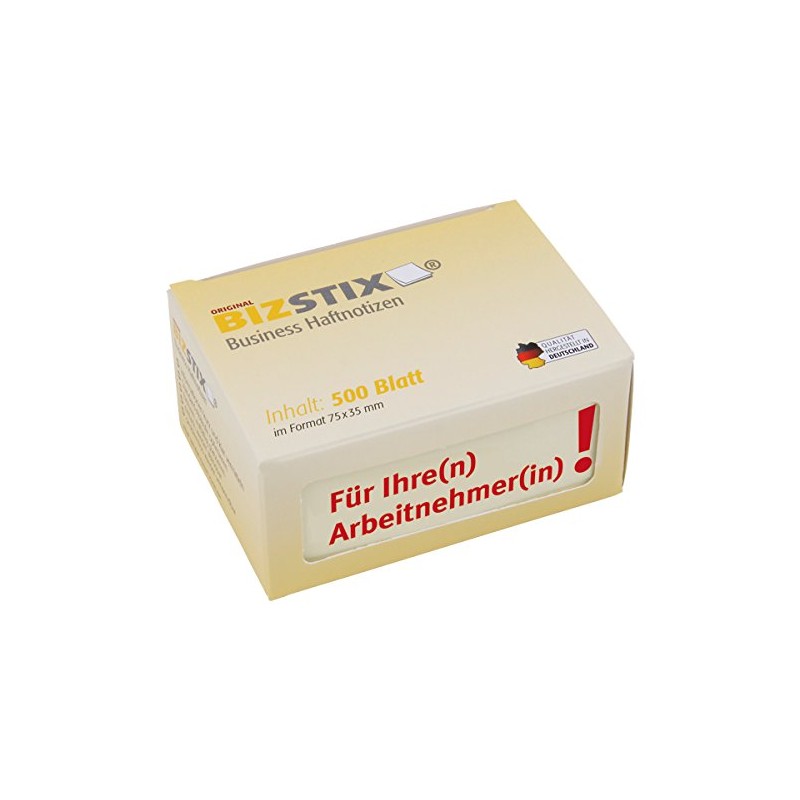 BIZSTIX® Business Sticky Notes "Für Ihrer Arbeitnehmer(in)!" - 1 Pack