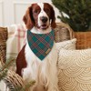 THLOH Christmas Dog Bandanas - 2 Pack Plaid Dog Bandana