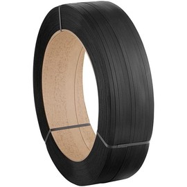 Zedfire, Pallet Strap Coil - 1/2" x 7200' 024" 500 lb. 16" x 6" Core Black Polypropylene Hand Strapping Coil, Heavy Duty Grade Strapping, Strap for Friction Weld Tools, Number 02