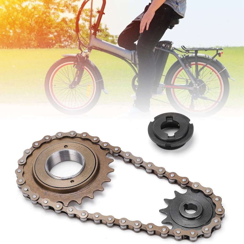 Sprocket Chain Set, 22T Tooth Rear Freewheel + 38 Links