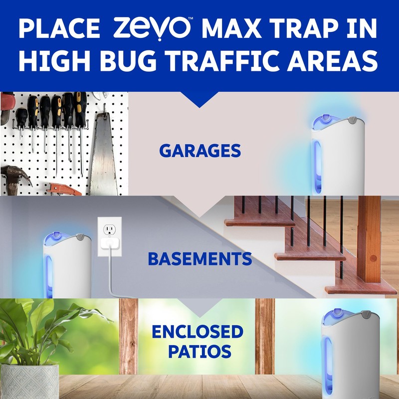 Zevo MAX Bug Catcher & Fly Trap for Indoors -
