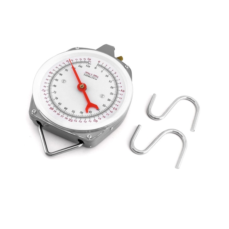 QWORK Precision Hanging Scale, 110lbs / 50kg Capacity, Dual Unit,
