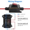 Gebildet Inline Switch 12V-230V/35A DPST Double Sided Wiring Switch 35A