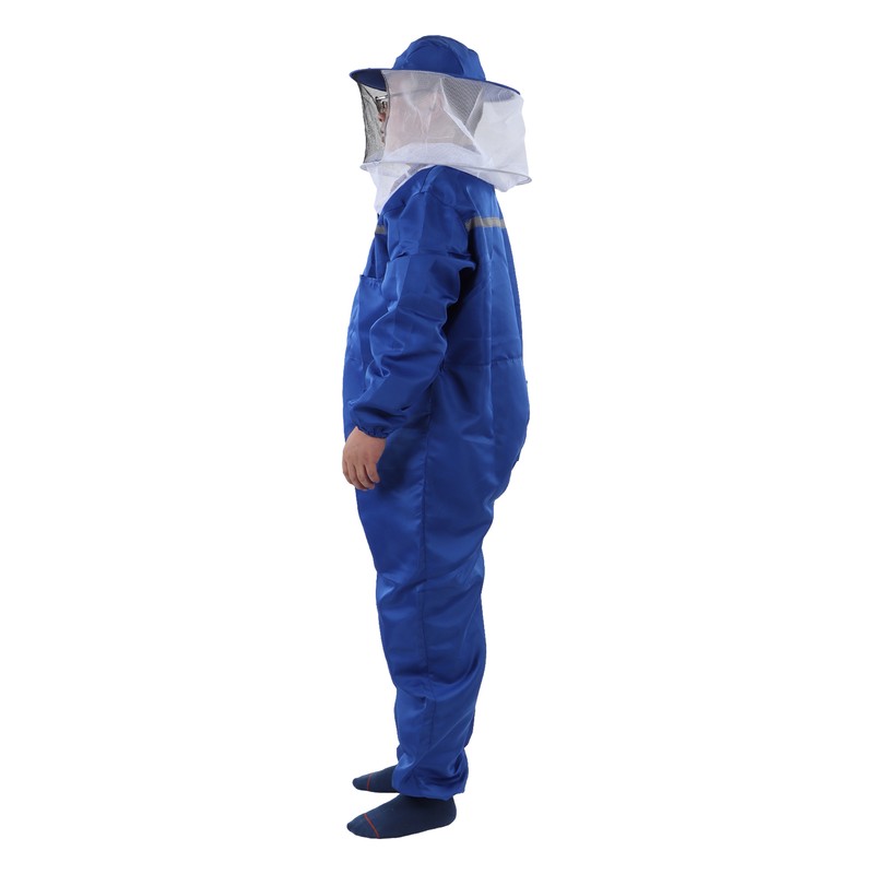 Bee Suit Rubber One Piece Designed Blue Unisex Beekeeping Clothing