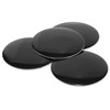 RTRHINOTUNING 4pcs 56mm/2.2in Wheel Center Caps Stickers Black Aluminum Alloy