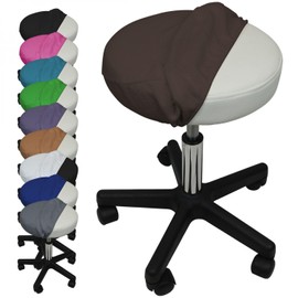 Linxor® Terry Protective Cover for Round Stool – 9 Colours – EG Standard, , , dark brown,