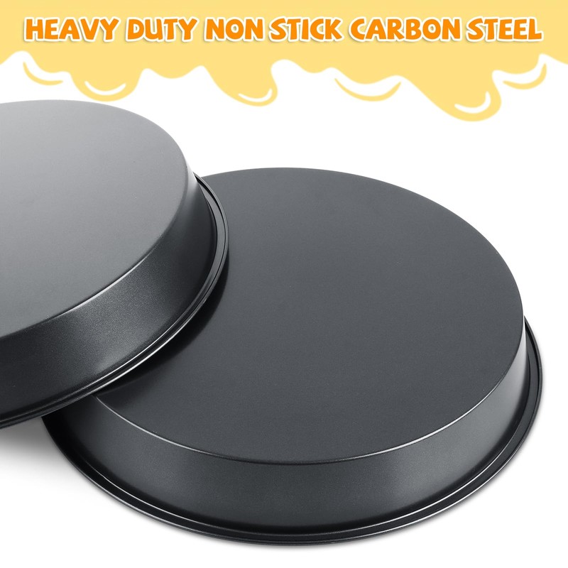 AKOLAFE 4 Pack Deep Dish Pizza Pan 12 Inch Pizza