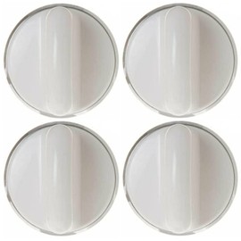 HASMX 4-Pack WH01X10061 Washer Timer Control Knob Replacement for GE, Replaces Part Numbers AP2044505, 277249, AH268451, EA268451, PS268451, WH1X10061, Washing Machine Control Timer Knob, White