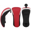 New Black Red 3 Pack Golf Hybrid Headcover Club Head