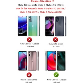 Jeylly Moto G Stylus 5G Case with Screen Protector, Heavy Duty Hard PC+Soft TPU Bumper Dual Layer Shock Absorption Hard Rugged Cover for Moto G Stylus 5G 2021, Blue/Black