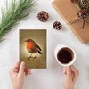 Vintage Robin Christmas Cards - Pack of Ten - One