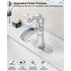 HEYMYTAP Brass Chrome Bathroom Faucet Single Handle, Bathroom Faucets One