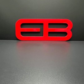 FMSgear RED 1pc REAR emblem fits 15-25 Mustang ECOBOOST EB badge Trunk Lid logo