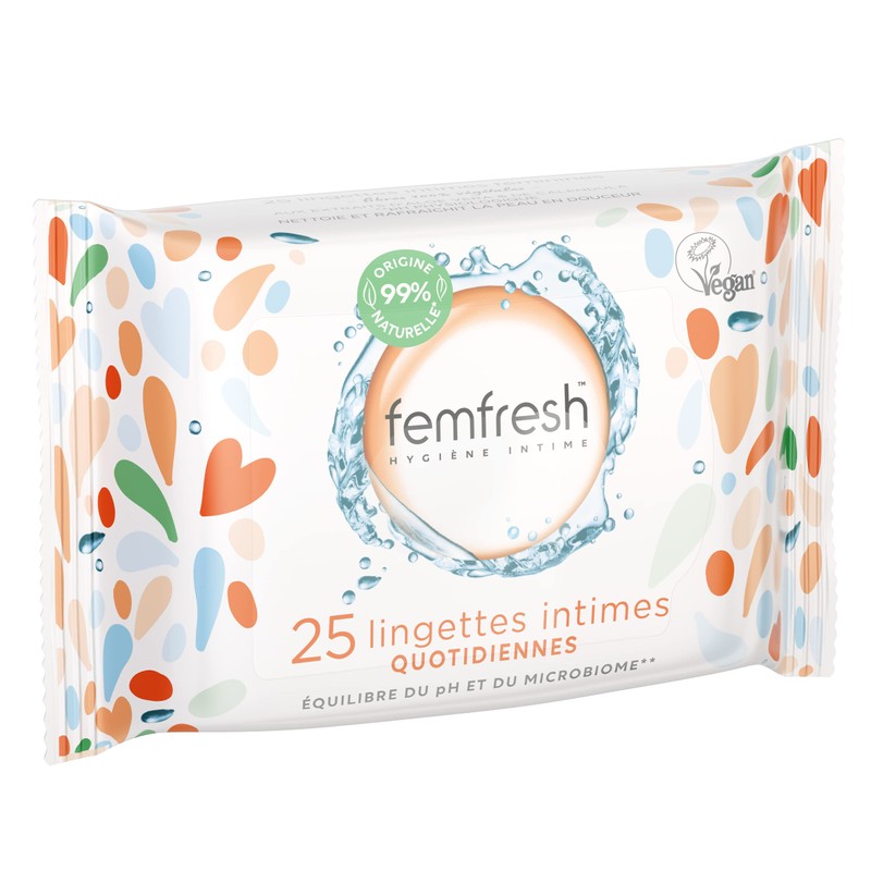 Femfresh - Tägliche Intimtücher, Aloe Vera & Ringelblume – 25