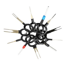 11 piece pinout tool car set, terminal removal pinout tool, tool pin tool car set, needle retractor made of stainless steel, for most connector terminals, terminal ejector kit for car