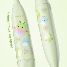 ORDO Squishmallows Toothbrush, Sonic Battery Toothbrushes for Kids, Soft Bristles, Extra Brush Head Inc, Gift for Kids Aged 4 Years and Up, Battery Included, Rutabaga
