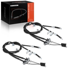 A-Premium Rear Driver and Passenger Side Parking Brake Cable Assembly Compatible with Ford, Lincoln and Mercury Models: Fusion 2007-2012, MKZ 2007-2012, Milan 2007-2011, AWD, 2-PC Set
