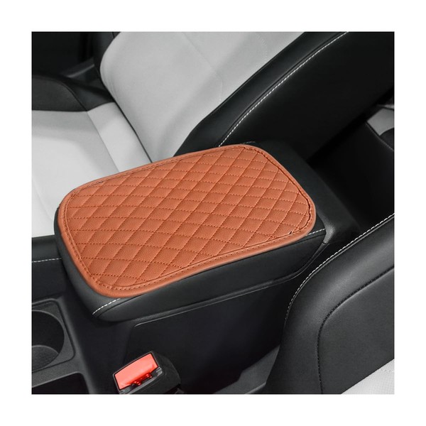 Adunsiaoto Leather Car Center Console Cover, Car Center Console Cushion