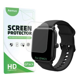 Aemus Screen Protector Compatible for Blackview R50 Pro Smart Watch 1.85" (6 Pack) HD Clear TPU Soft Film Compatible for IOWODO R30 Pro / IDW21 Smart Watch
