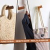 Wood Wall Hooks, 4 Pack Coat Hooks Mounted Rustic Wooden
