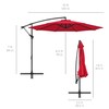 Best Choice Products 10ft Offset Hanging Market Patio Umbrella w/Easy