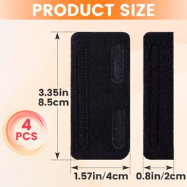 STSTR 4Pcs Nasal Cannula Ear Cushions, Breathable Oxygen Ear Protectors for Oxygen Tubing, Soft Loop Design Comfort Ear Pads for Ear Pain Relieve, Eyeglasses, Oxygen Users - Black