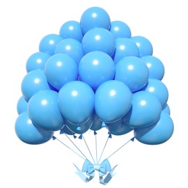 CACOLULU Light Blue Balloons 12 inch - 89Pcs Latex Party Balloons Arch Latex Baloon Garland Kit for Wedding Graduation Baby Shower Birthday Party Decorations