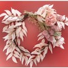 FLCSIed Pink Floral Hoop Wreath Artificial Flowers and Garland Metal