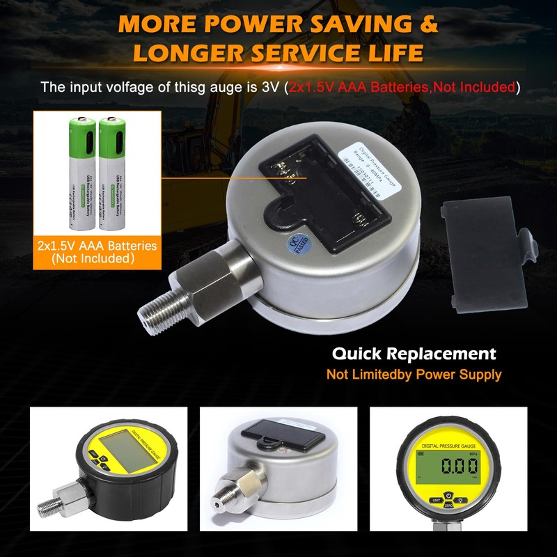PumpShark 10000PSI Digital Hydraulic Pressure Test Kit - 1/4 Inch