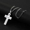 Cross Necklace for Men with Bible Verse, Christian Religious Joshua