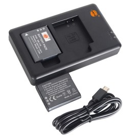 DSTE 2X DB-110 Battery + Rapid Dual Charger with Micro USB Cable Compatible with Ricoh GR III GRIIIX Ricoh WG-6 Ricoh G900 Ricoh G900SE Camera as BJ-11 Li-90B