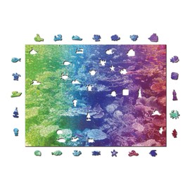 Wooden.City Wooden Puzzle 1000 + 10 Pieces - Coral Reef - Adult Children Animal Puzzle - Colourful Unique Animal Shape - Home Decoration - Gift Learning Toy - Great Toy - Puzzle - 51.9 x 37.5 cm