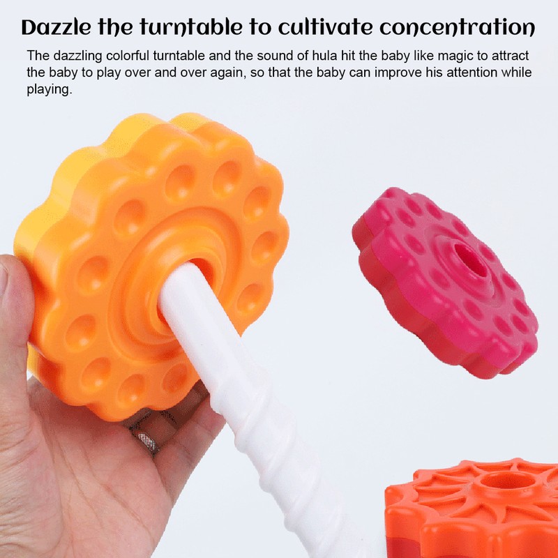 Rotating Stacking Toy for Kids Rainbow Rotating Wheel Toy Fun