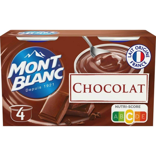 Mont Blanc Crème Dessert Chocolat Extra Fin, 4 x 125g