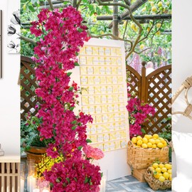 Tozeurty Faux Bougainvillea 5 Stems 27.5" Vintage Bougainvillea Artificial Flowers for Flowers Arrangement Home Wedding Centerepieces Decor (Fuchsia Mixed)