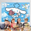 Cartoon Dog Birthday Decorations Happy Birthday Banner Backdrop for Kids