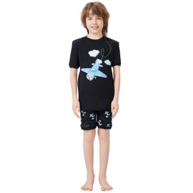 Kids Pajamas Hop Shark Little Boys Pajamas Toddlers 100% Cotton Clothes Sets Childrens Sleepwear (Back,2T)