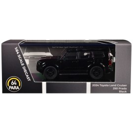 DCD 2024 for Toyota Land Cruiser 250 Prado 1/64 Black Diecast Model Racing Car by Paragon Models for Kids