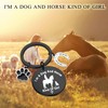 PLITI Horse Keychain Dog Lover Gifts Equestrian Gift Horseshoes Charm