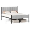 VASAGLE Full Bed Frame with Upholstered Headboard, Metal Bed Frame