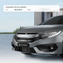 YHTAUTO Front License Plate Frame w/o Screws Compatible with Acura RDX 2013-2015, Plastic Black Bumper License Plate Bracket, No Drill Licence Plate Holder