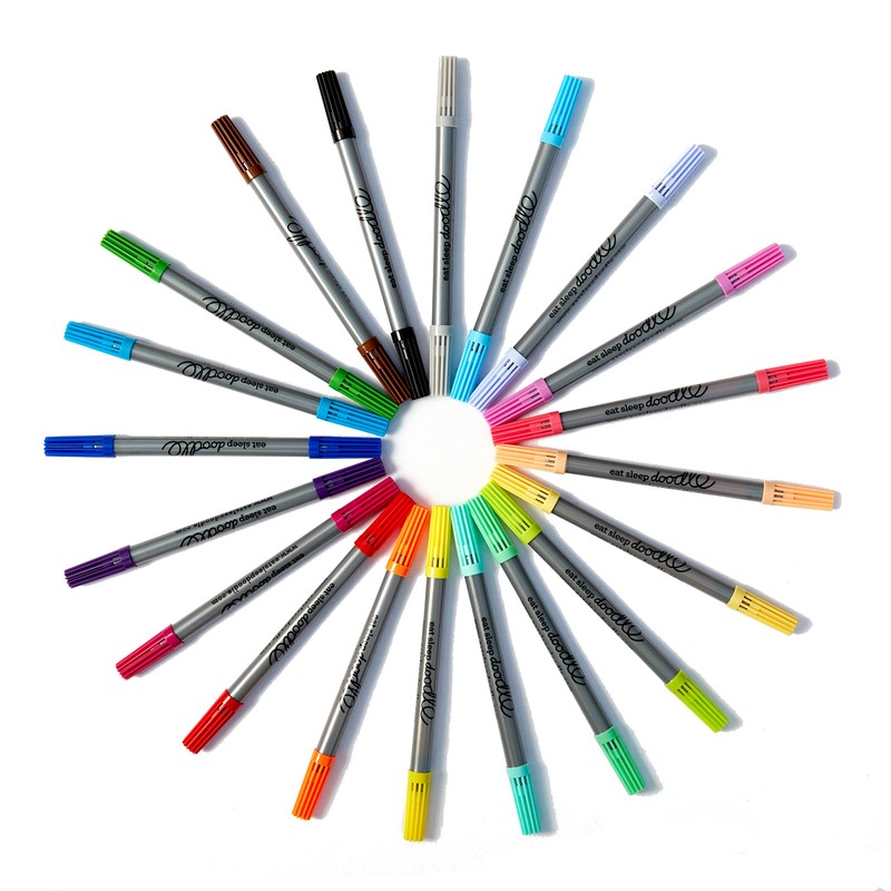 eatsleepdoodle Artist Set of 20 Original Doodle wash-Out Fabric pens