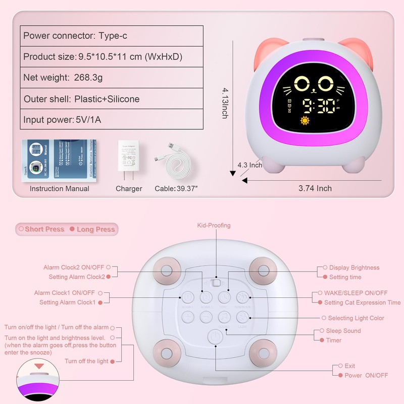 ANALOI OK to Wake Clock for Kids, Kids Alarm Clock
